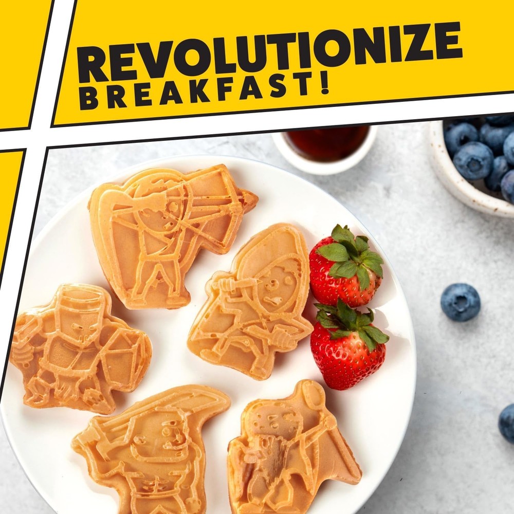 Fantasy-Themed Electric Mini Waffle Maker for Unique Breakfast Adventures
