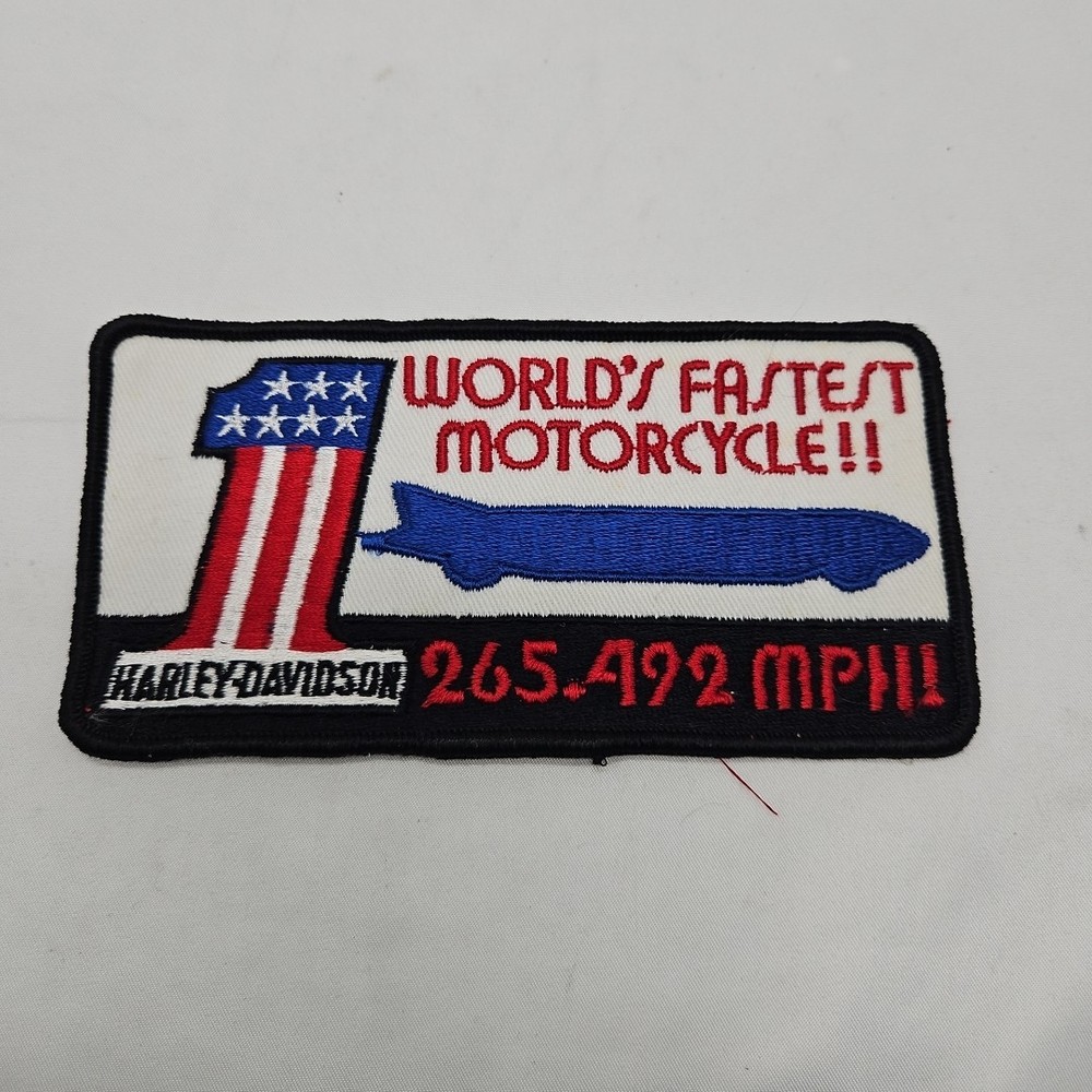 Harley Davidson Worlds Fastest Motorcycle Patch
