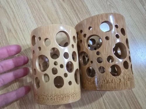 Eco-Friendly Bamboo Toothbrush Holder with Drainage & Quick Drying