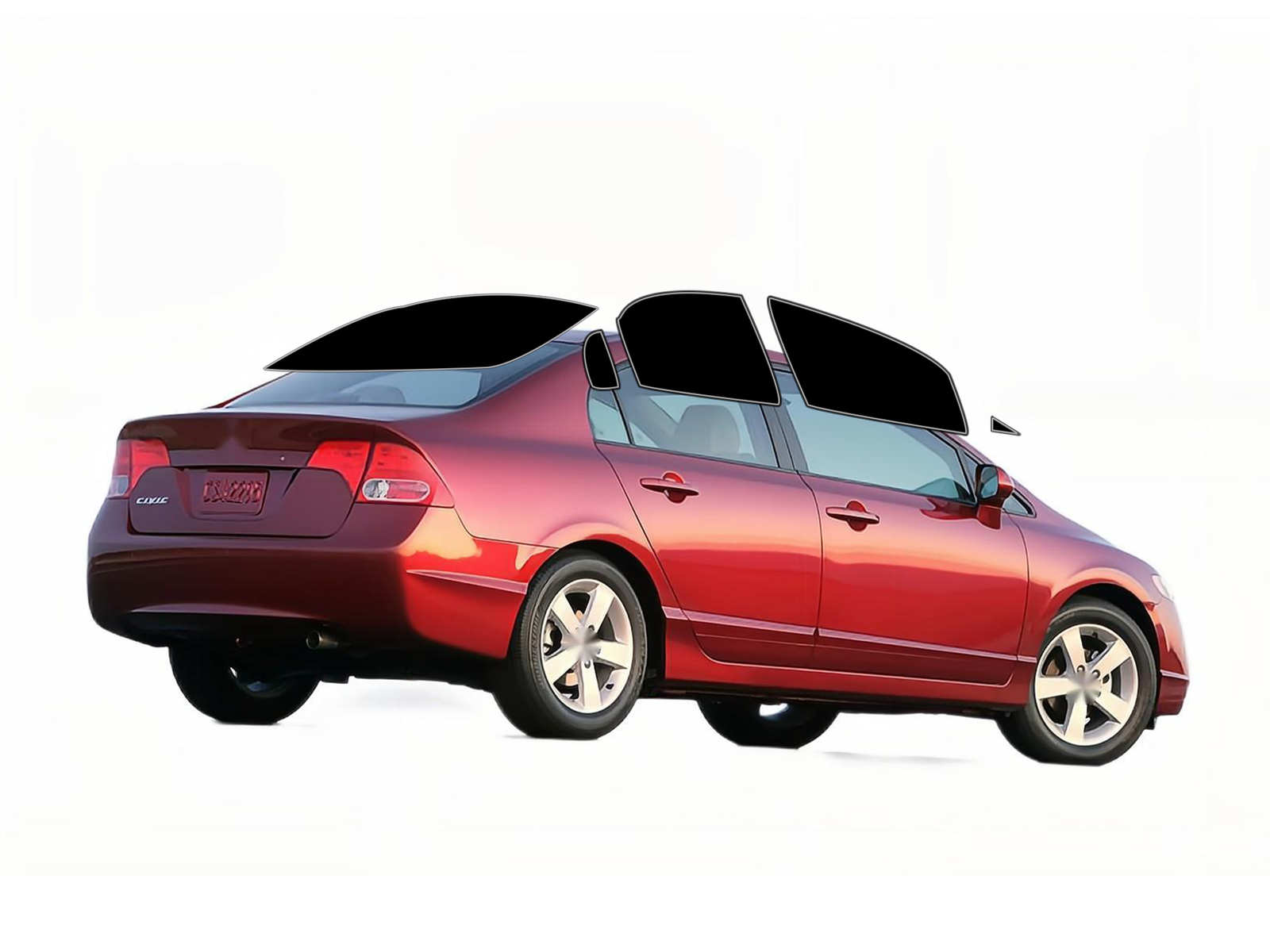 Computerized Custom PreCut 2Ply Window Tint Film Kit For 06-11 Honda Civic Sedan