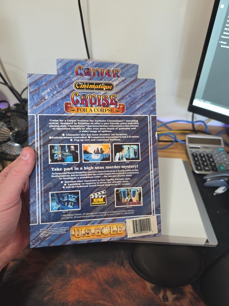 Cruise For A Corpse - for the Commodore Amiga - CIB With MAP