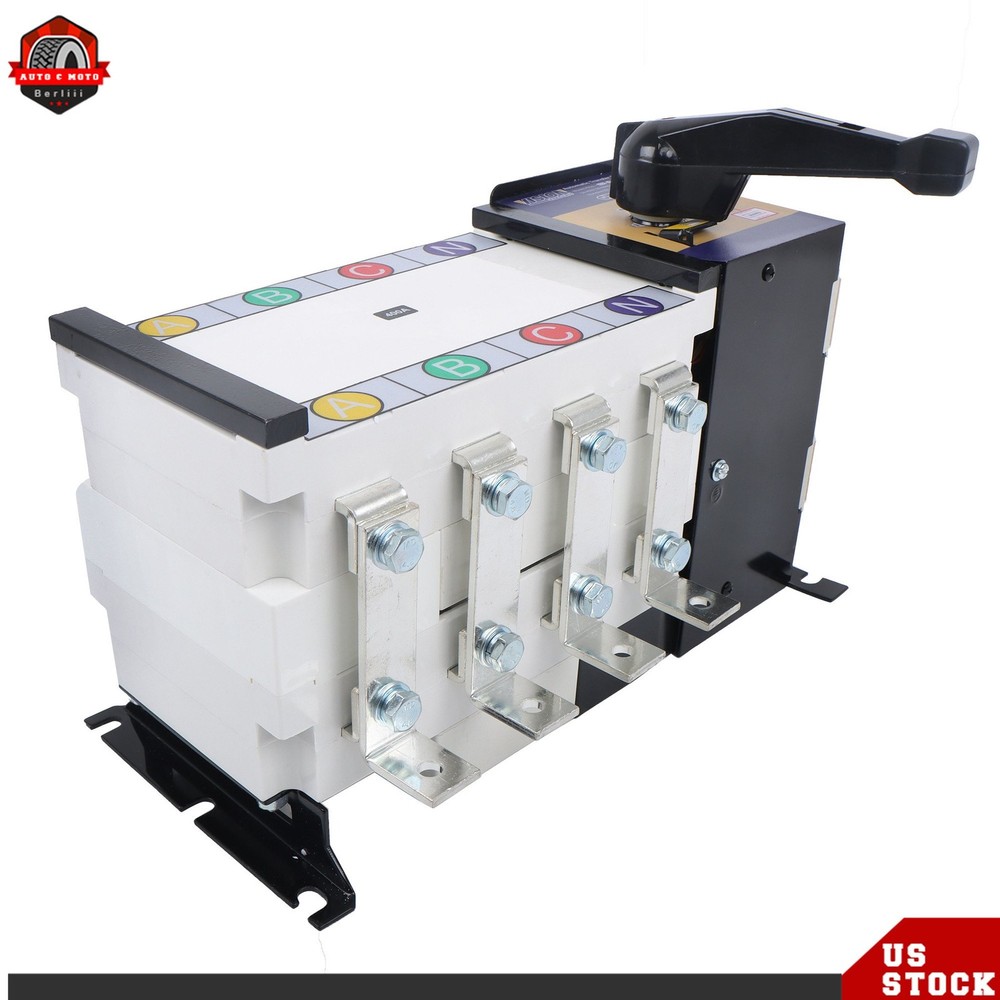 1 Pack ATS Automatic Transfer Switch 400A 4 Poles Grid to AC Generator 110V 220V