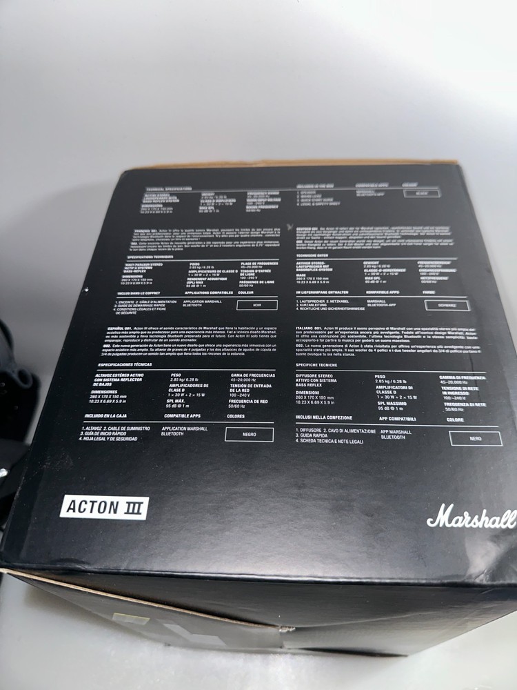 NEW Marshall Acton III Bluetooth Speaker - Black