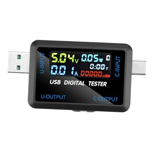 USB and Type-C Tester - Multi-Functional Digital Tester for DC 4.5 USB&Type-C