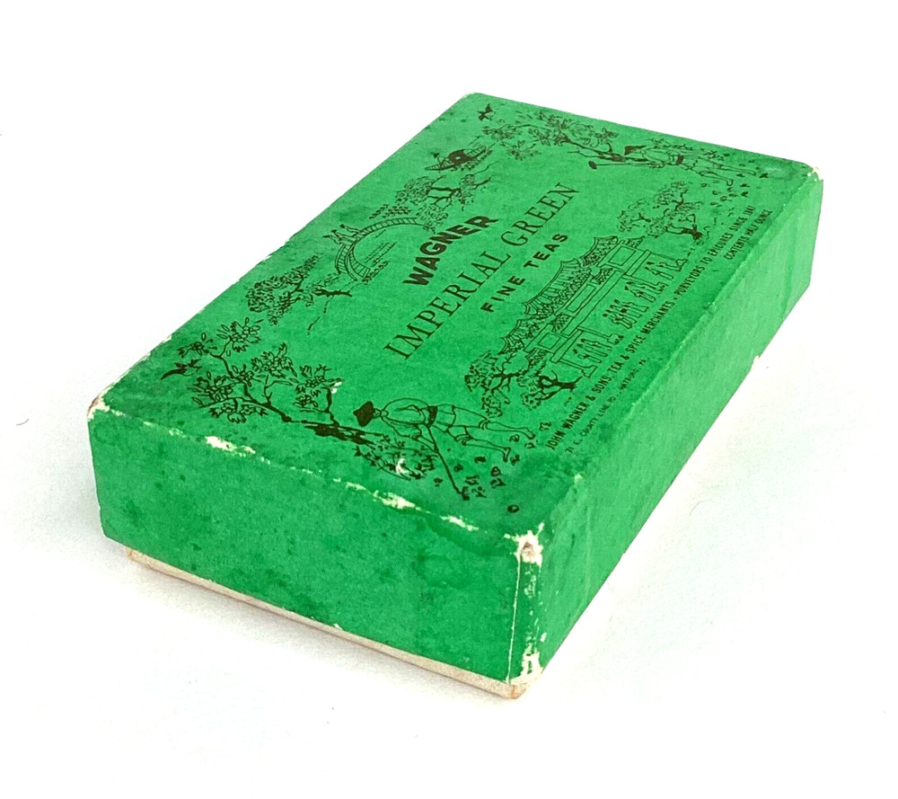 WAGNER Imperial Green Fine Tea Collectible Tea Box Empty
