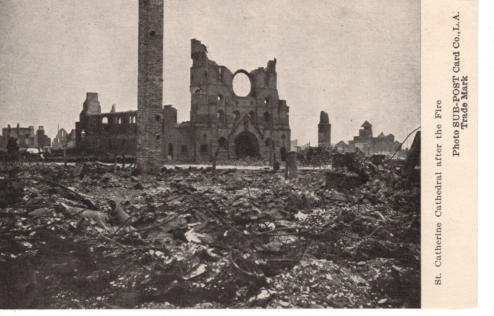 ST. CATHERINE CATHEDRAL AFTER THE FIRE  - PC4835