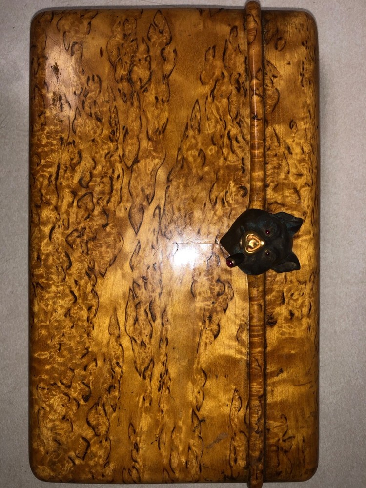 Russian karelian birch large cigarette case
