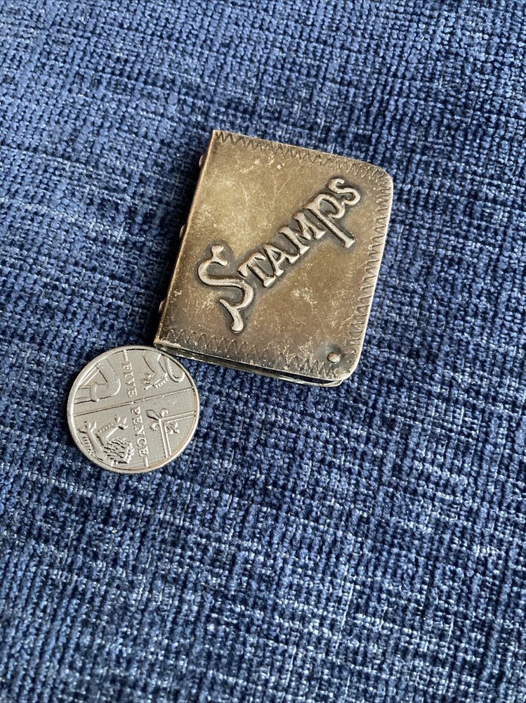 vintage sterling silver stamp box