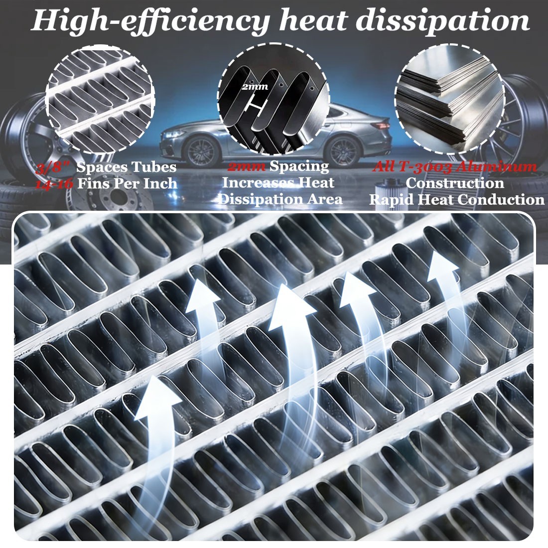 Aluminum #C7NN8005H Radiator For Ford New Holland 2000/2600/3000/3600/4000 MT W