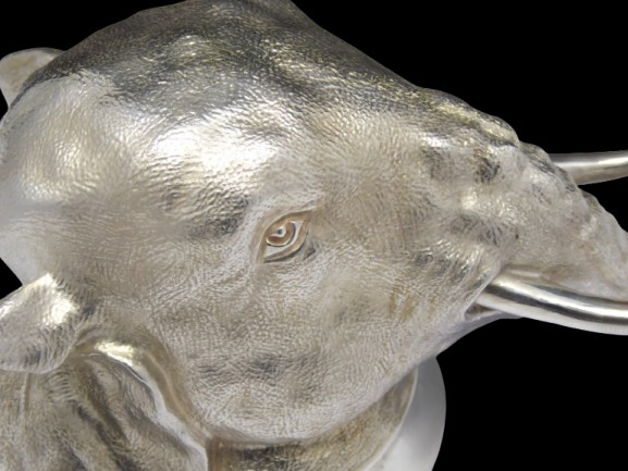 ABSOLUTELY STUNNING SOLID SILVER ELEPHANT STIRRUP CUP