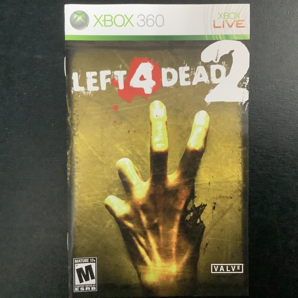 Left 4 Dead 2 Microsoft Xbox 360 Instruction Manual Only