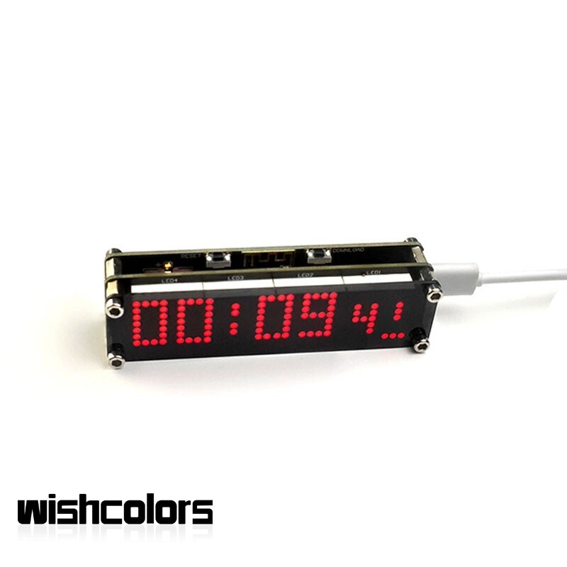 F1.9 WiFi LED Digital Mini Dot Matrix Clock ESP8266 DIY Alarming Clock Module WI