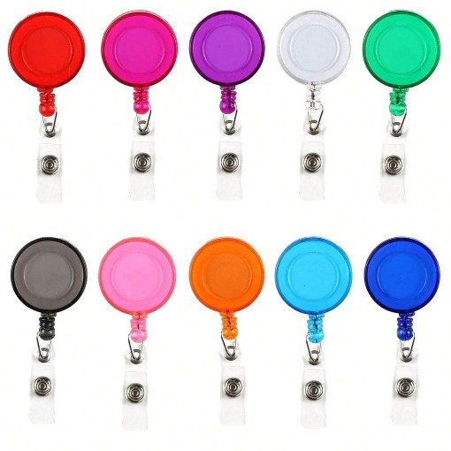 10 Pcs Retractable Badge Holder