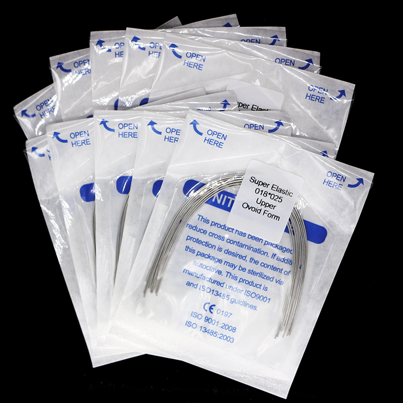 100pcs Dental UPPER orthodontic super elastic niti rectangular arch wire 018x025