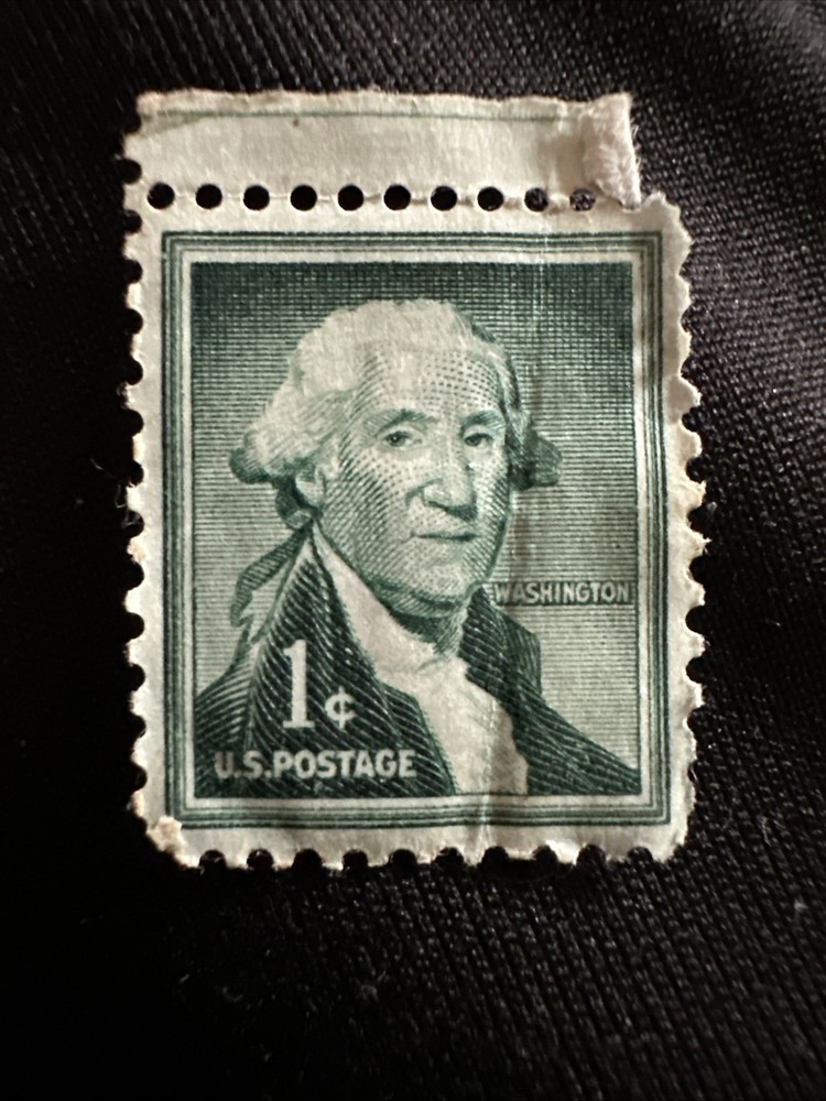 George Washington 1 cent postage stamp green