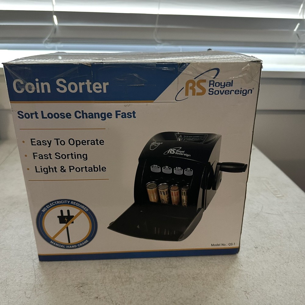 Royal Sovereign Quick Sort Counter Top Coin Sorting Machine QS-1