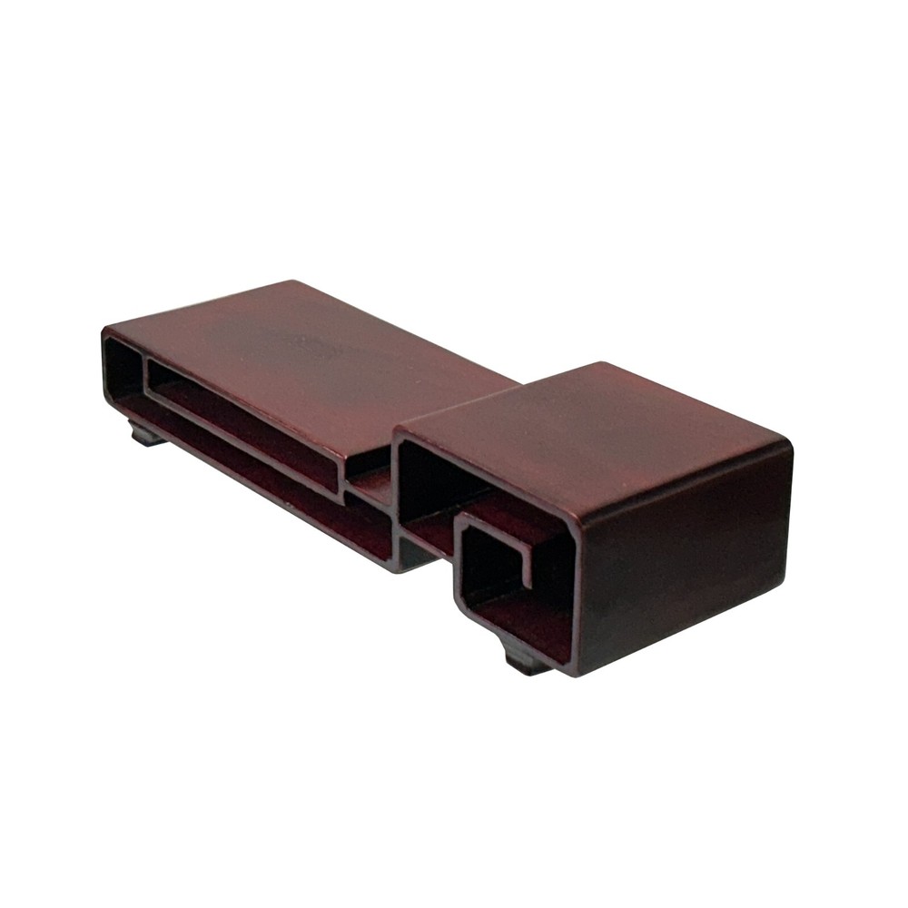 5.25" Reddish Brown Wood Straight Scroll Rectangular Stand Riser Easel ws4146A