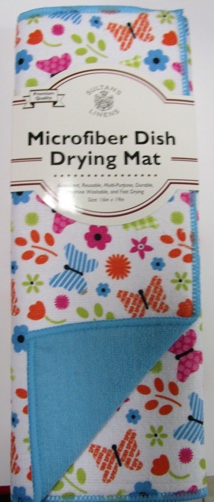 DISH DRYING MAT.. MICROFIBER.. 16" X 19"