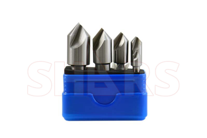 82 Degree HSS Single Flute Straight Shank Countersink Set 5 Pcs New P}
