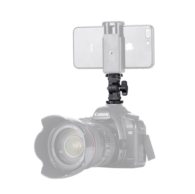 2PCS Camera Tripod LED Light Flash Bracket 1/4 Hot Shoe Adapter Cradle Ball Head