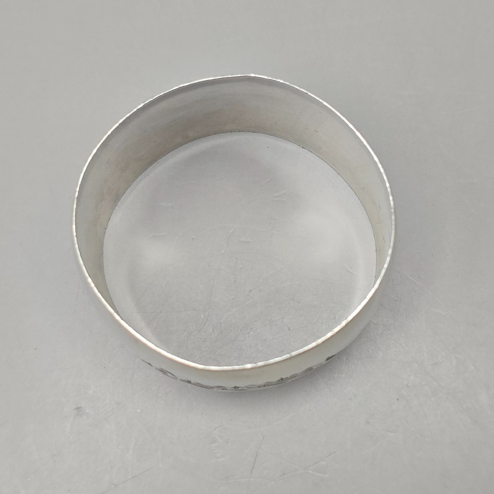 Sterling Silver Napkin Ring Engraved River Scene