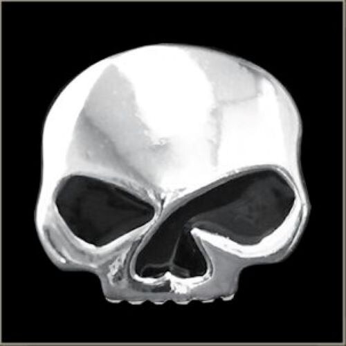 WILLIE HALF SKULL BIKER PIN W/  LOCKING BACK FOR VEST JACKET LEATHER DENIM