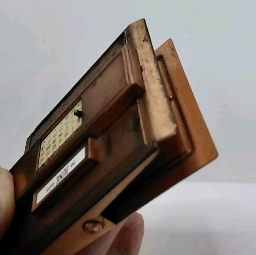 Antique Perpetual Calendar 1916 J.E Mergott NJ Clipboard Note Holder copper desk