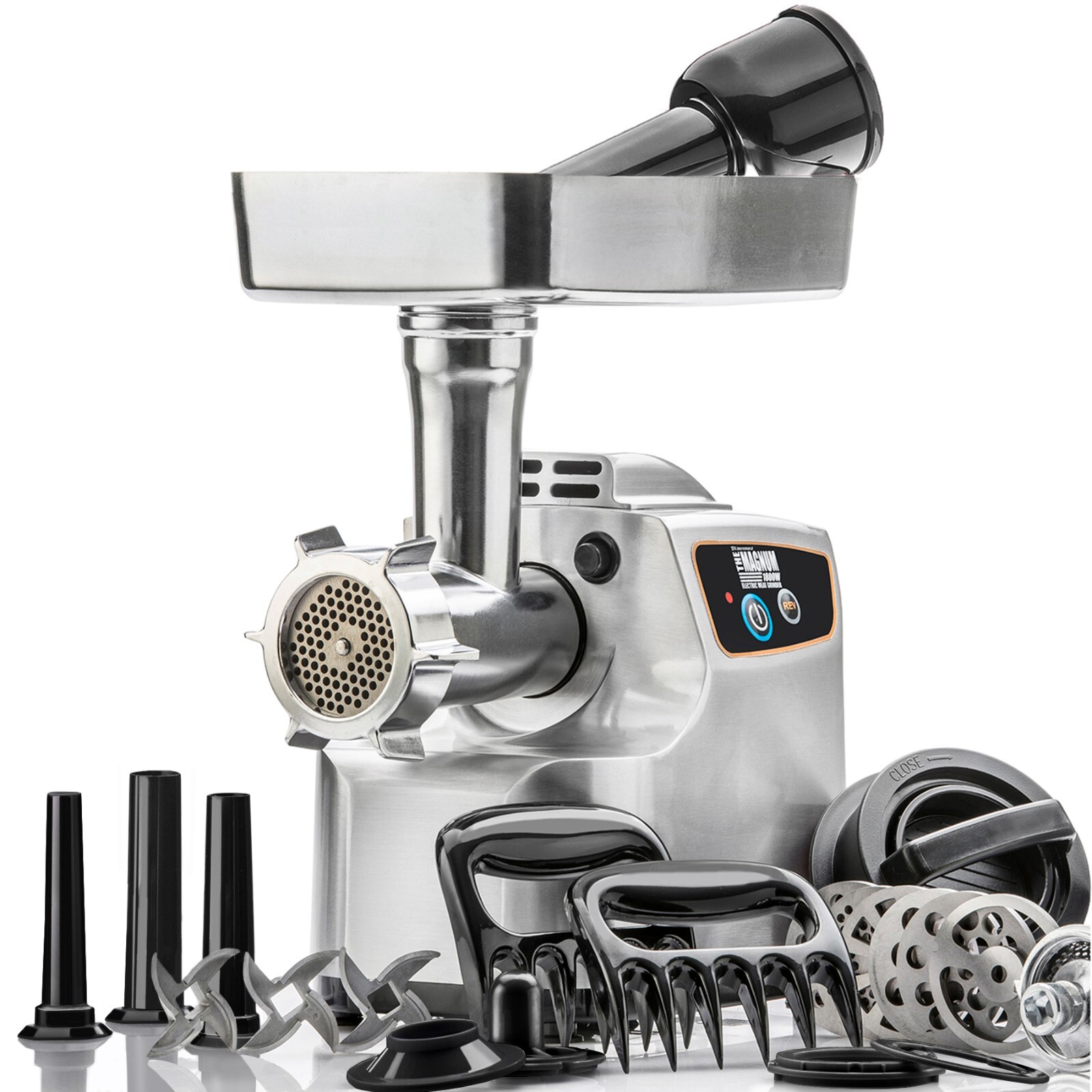 STX Magnum 1800 "Platinum" Heavy Duty Electric Meat Grinder & Sausage Stuffer