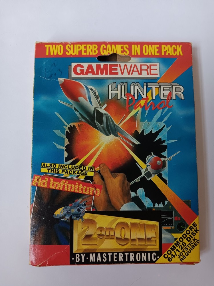 Commodore 64/128 Hunter Patrol/Ad Infinitum Game Software Tested/Works