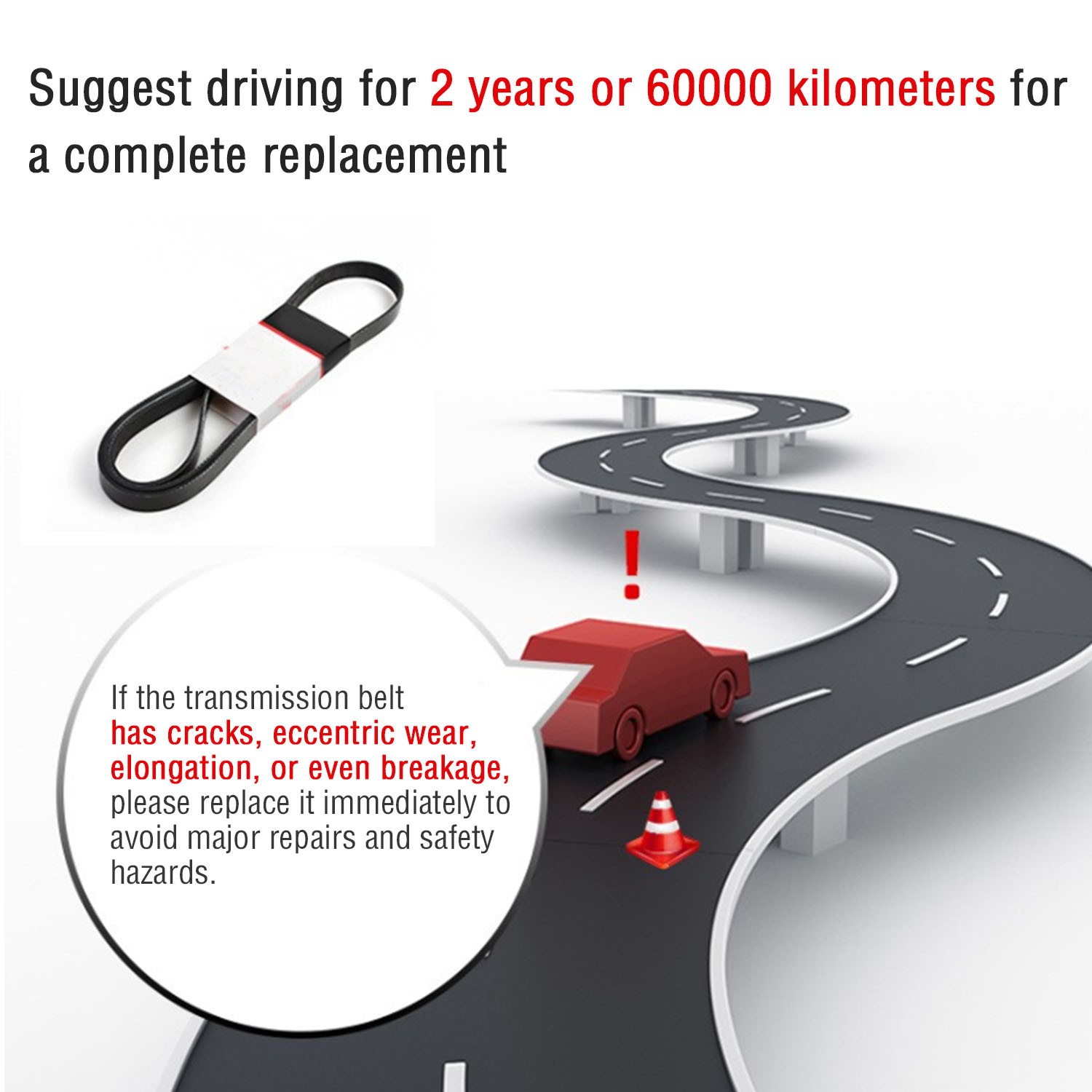 Accessory Drive Belt Serpentine Belt for 2019-2024 Dodge Ram 1500 5281957AA