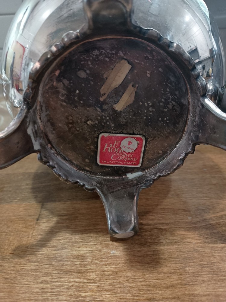 FB Rogers Silver Plate Covered Casserole Serving Dish Bowl with Insert + Pitcher