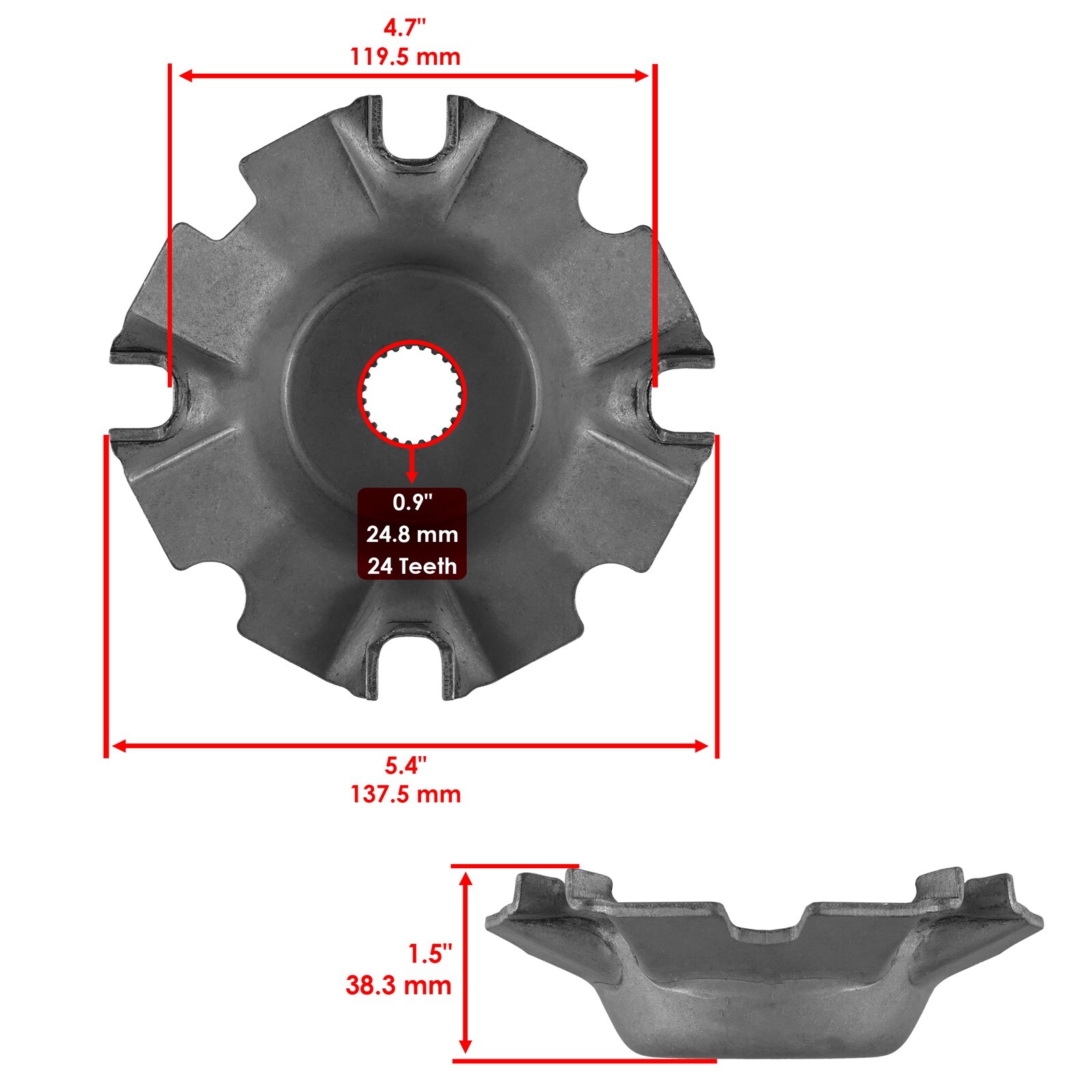 Drive Sheave Plates w/Spacer Damper & Weight for Arctic Cat Wildcat 1000 2012-13