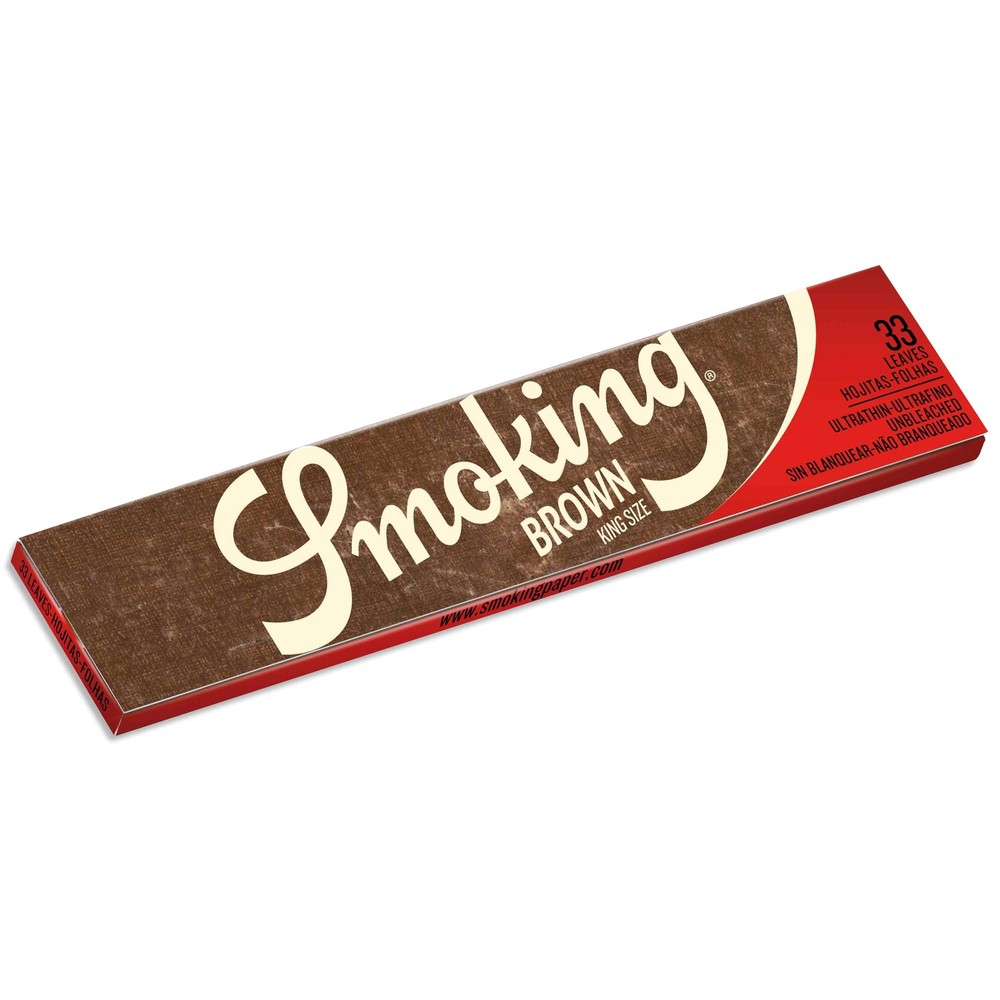 Smoking Brown Unbleached Rolling Papers King Size (110mm) - (5 Booklets)
