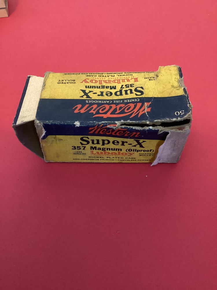 EMPTY Ammo Box Western Super X 357 Magnum