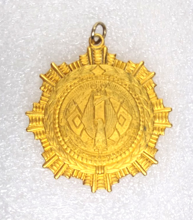 Armed Forces Communication and Electronics Medallion Token Golden Eagle Sunburst