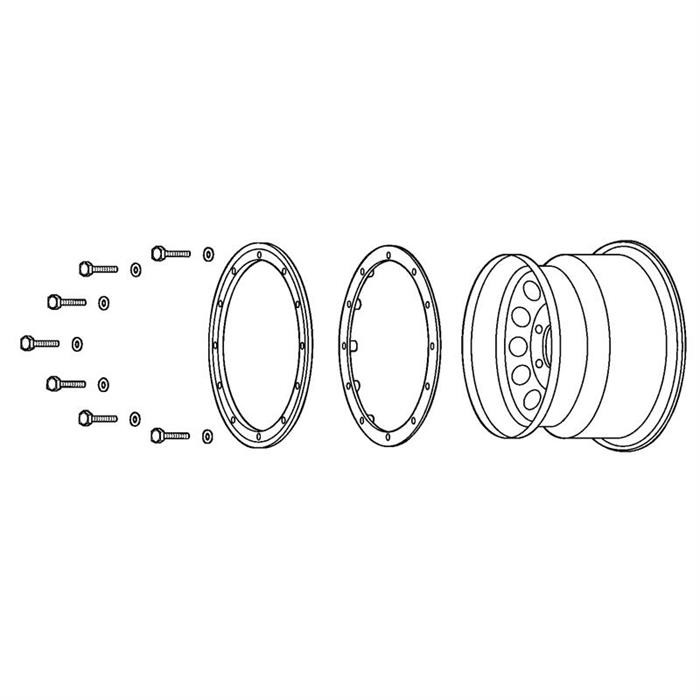 15 Inch Weld-On Beadlock Ring, Inner Ring Only