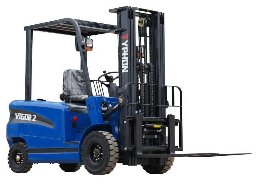 New 2 Ton Rated Capacity TYPHON Electric Forklift Lifter w Side Shift, 3 Stage