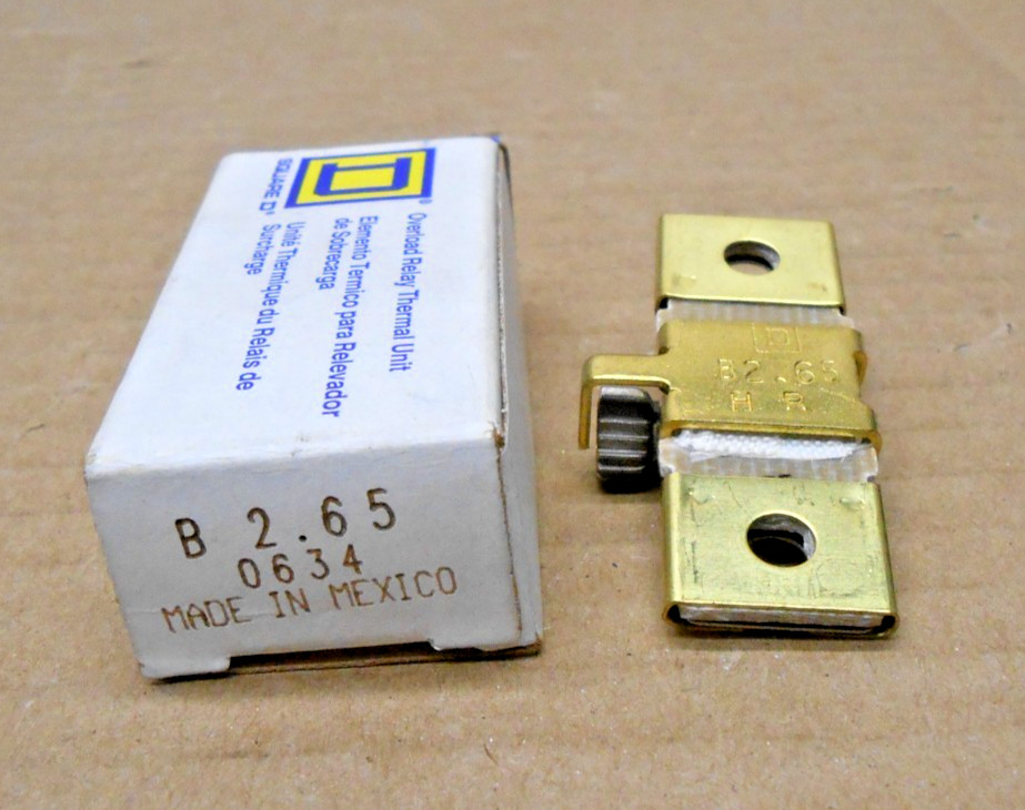 NEW SQUARE D B2.65 THERMAL OVERLOAD RELAY HEATER ELEMENT UNIT (2 AVAILABLE)