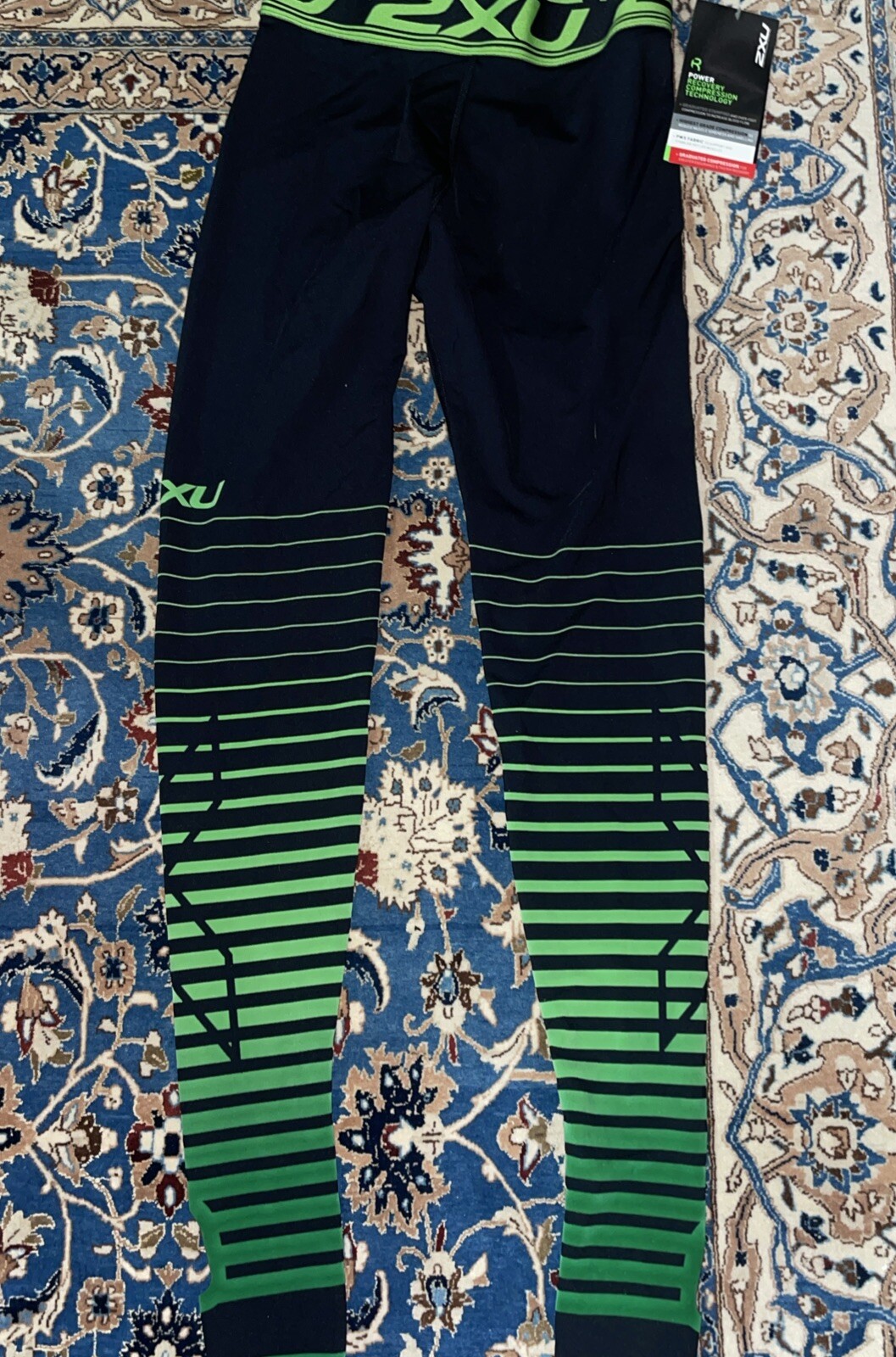 2XU POWER RECOVERY COMPRESSION TECHNOLOGY + OVER-FOOT COMPRESSION TIGHTS SIZE-S