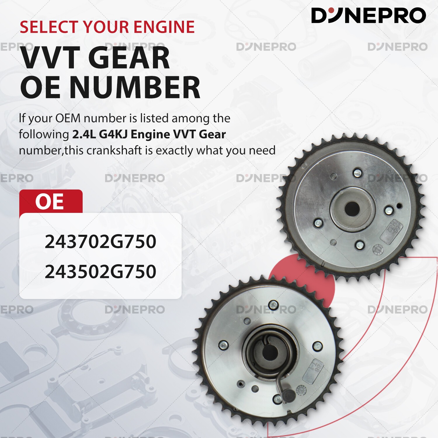 For Hyundai Kia 2.4L G4KJ Engine Rebuild Overhaul Kit Crankshaft Rods Timing VVT