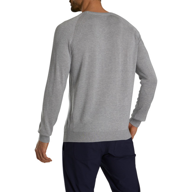 NEW FOOTJOY drirelease PERFORMANCE CREWNECK PULLOVER SWEATER, GREY, LARGE