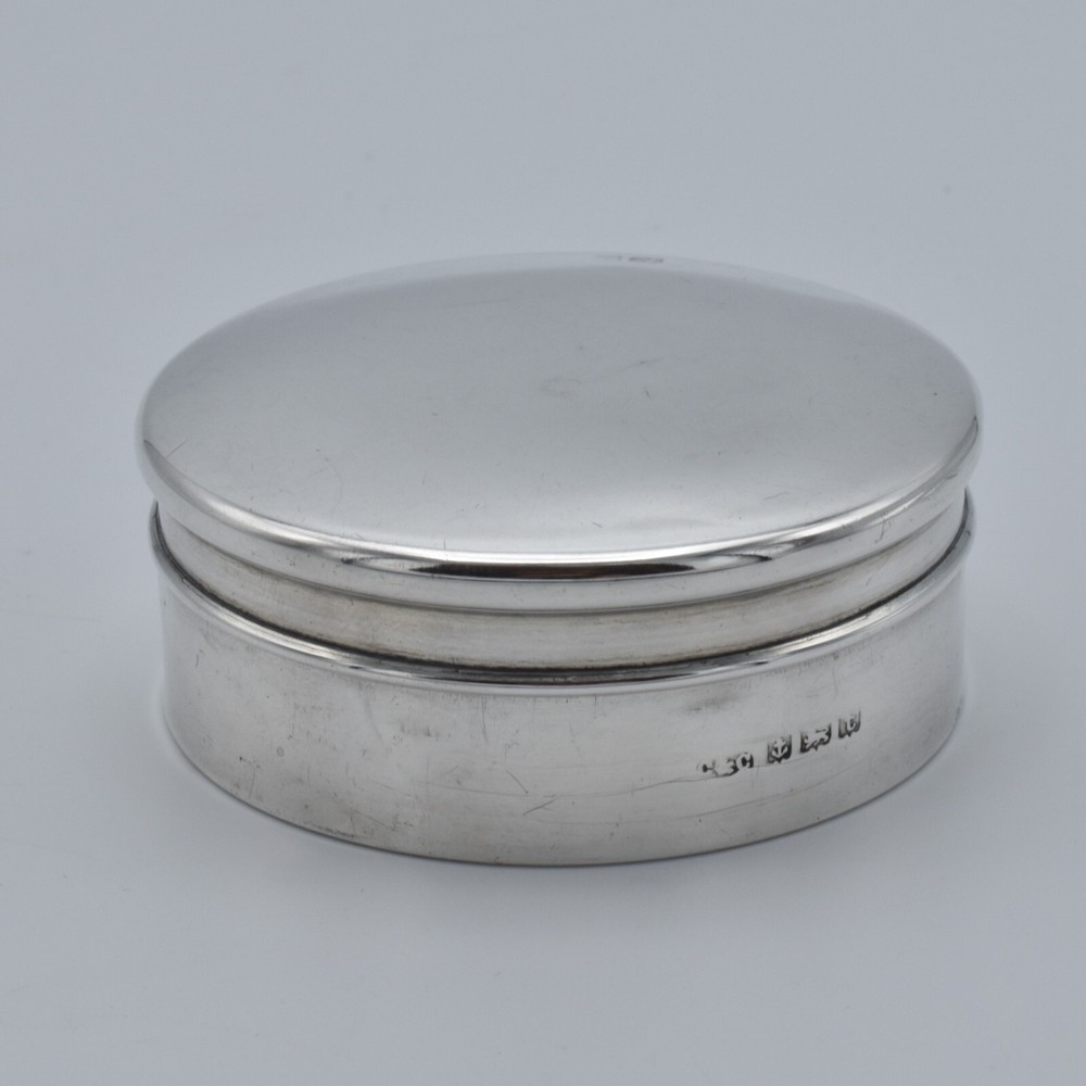 Antique Solid Silver Powder Pot Box Compact 1918