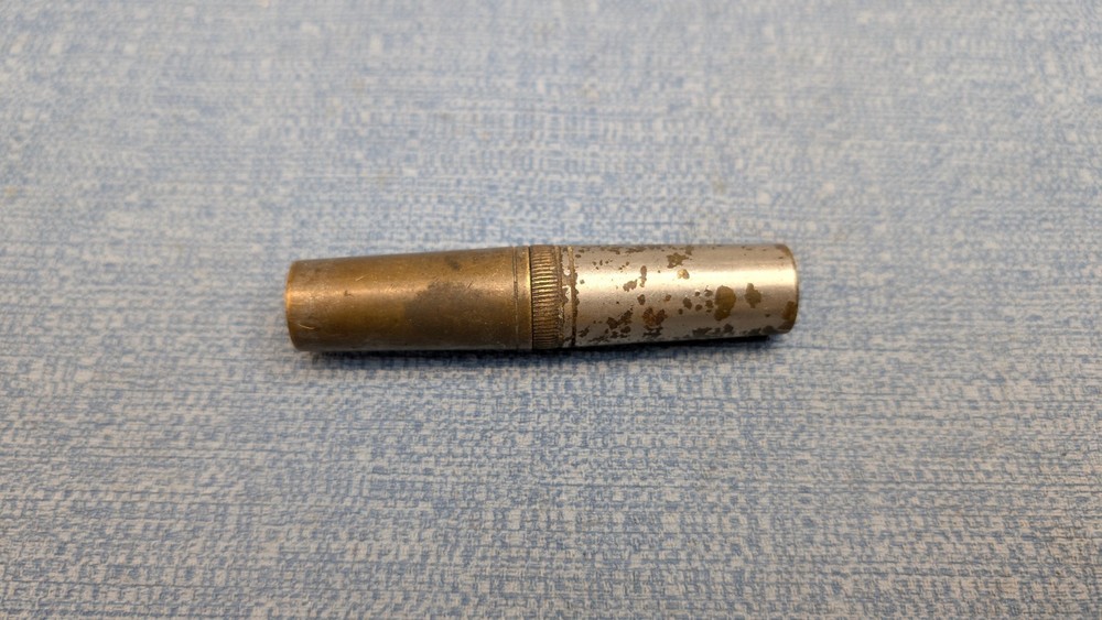 Plated Brass Barrel Capsule Handle MultiTool Screwdriver Corkscrew Drill Vintage