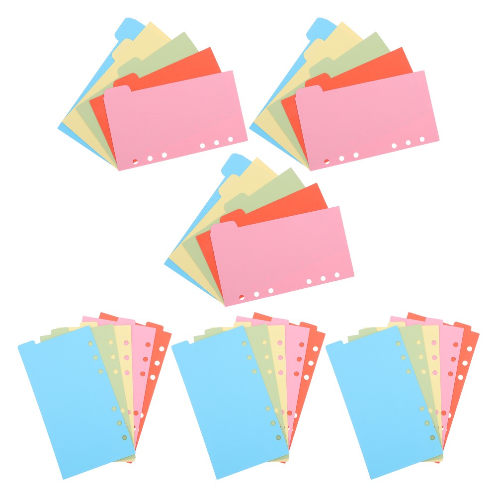 6 Set Binder Partition Index Divider Page Folder Section Dividers