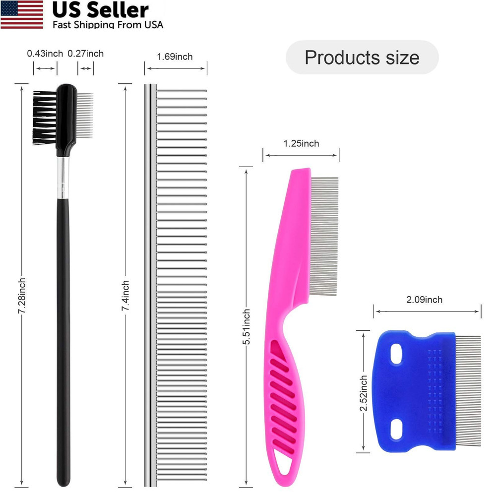 GUBCUB Pets Grooming Comb Kit for Small Dogs Small, Multi-colored Combs