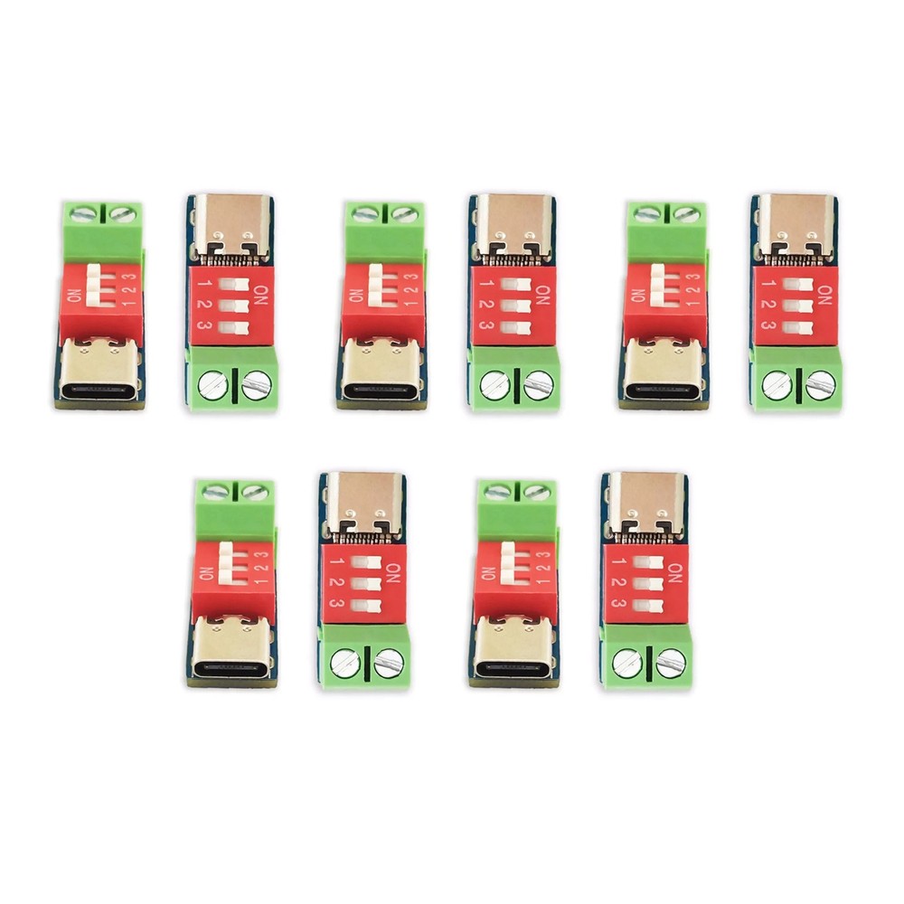 USB-C PD Trigger Module 10pcs Set Adjustable Output 20V Max Fast Charge PD3.0