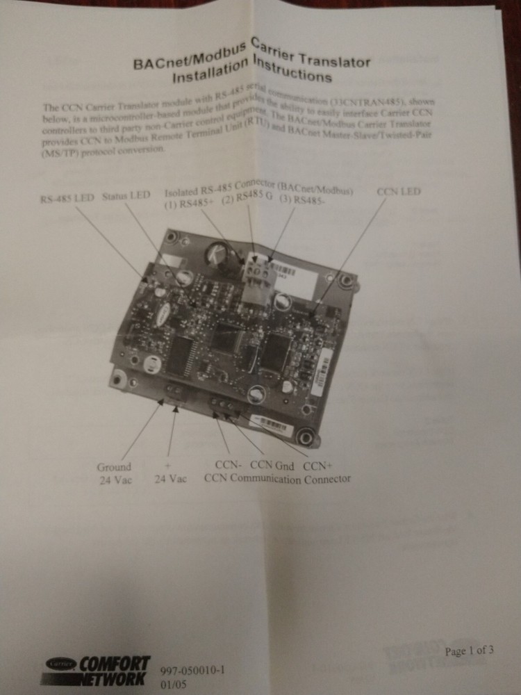 Modbus Translator 33CNTRAN485-01-R