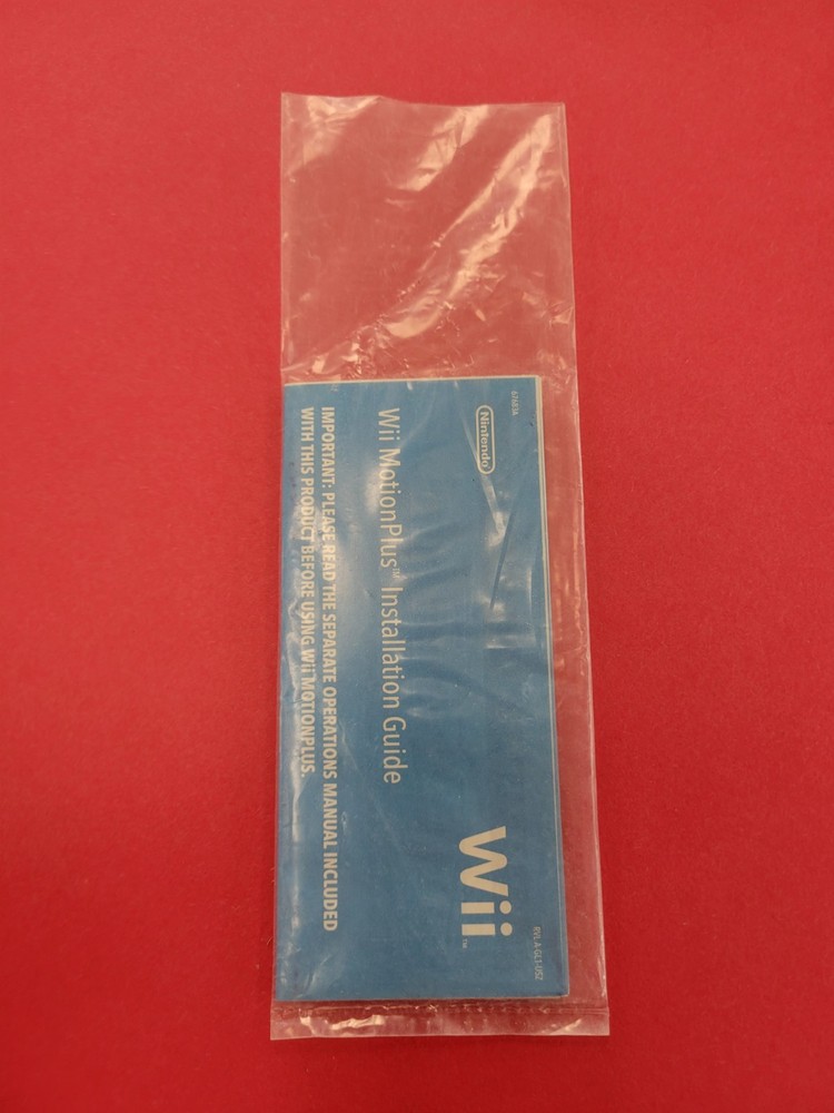 wii motion plus manual and plastic
