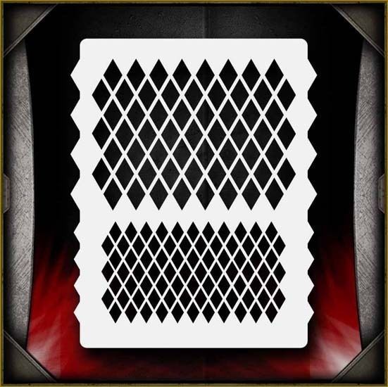 Diamond Pattern Texture Airbrush Stencil Template Airsick