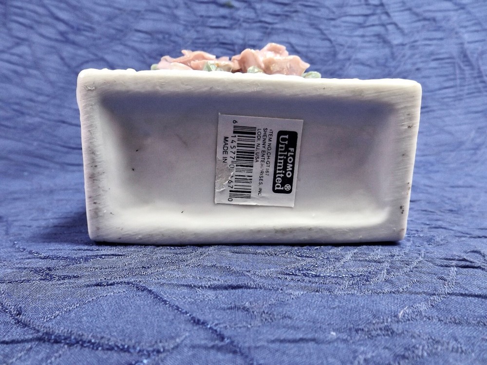 Rectangle Iridescent Floral Vase Decor